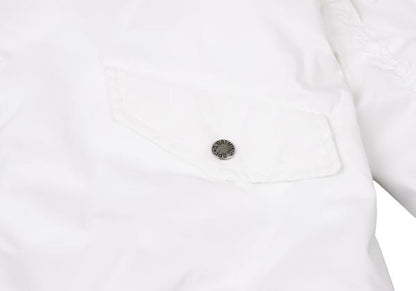 A BATHING APE BAPE Logo Print MA-1 Jacket White Size S