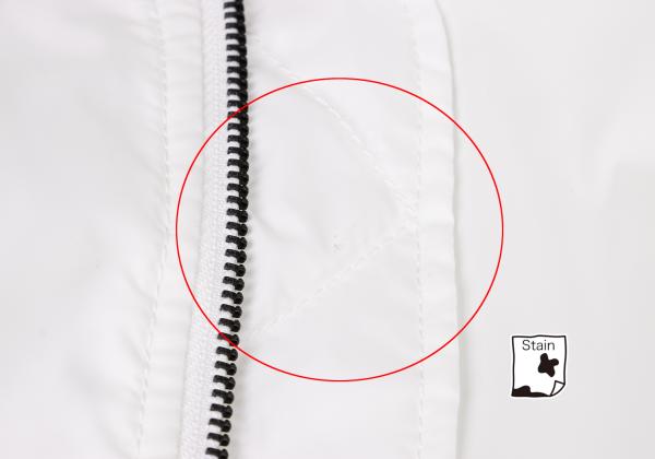 A BATHING APE BAPE Logo Print MA-1 Jacket White Size S