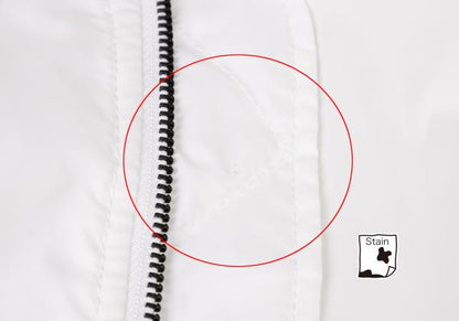 A BATHING APE BAPE Logo Print MA-1 Jacket White Size S
