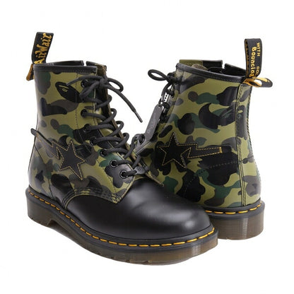 A BATHING APE BAPE x BAPE x Dr.Martens 1460 Boots Black Camo Size US9 (27cm)