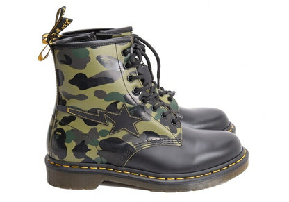 A BATHING APE BAPE x BAPE x Dr.Martens 1460 Boots Black Camo Size US9 (27cm)