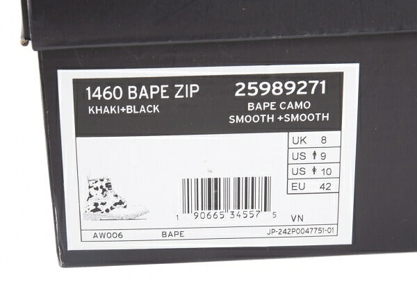A BATHING APE BAPE x BAPE x Dr.Martens 1460 Boots Black Camo Size US9 (27cm)