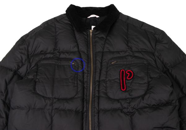 Papas Logo Patch Detachable Liner Down Jacket Black Size L