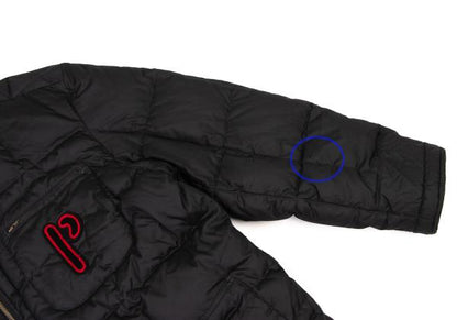 Papas Logo Patch Detachable Liner Down Jacket Black Size L