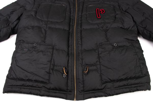 Papas Logo Patch Detachable Liner Down Jacket Black Size L