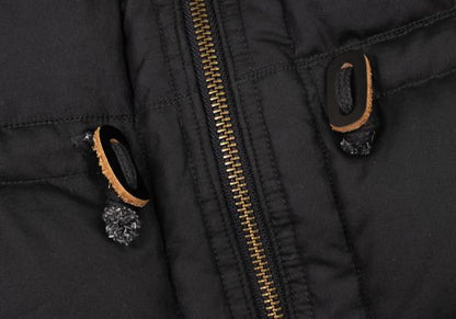 Papas Logo Patch Detachable Liner Down Jacket Black Size L