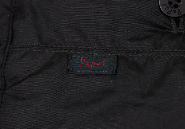 Papas Logo Patch Detachable Liner Down Jacket Black Size L