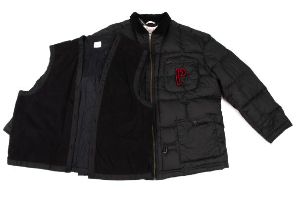 Papas Logo Patch Detachable Liner Down Jacket Black Size L