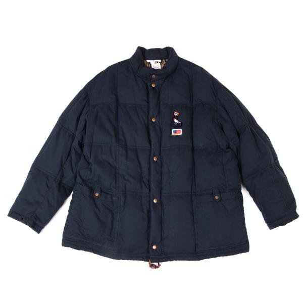 Papas Floral Lining Down Jacket Navy Size L