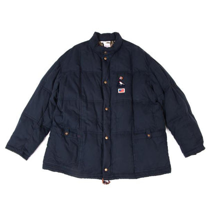 Papas Floral Lining Down Jacket Navy Size L