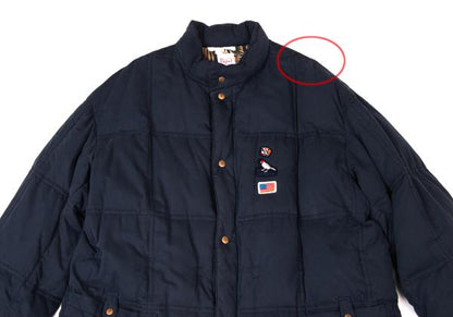 Papas Floral Lining Down Jacket Navy Size L