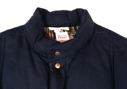 Papas Floral Lining Down Jacket Navy Size L