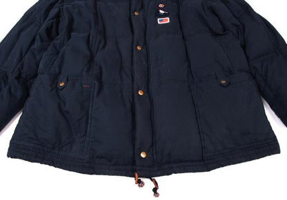Papas Floral Lining Down Jacket Navy Size L