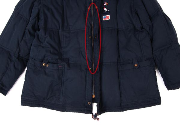 Papas Floral Lining Down Jacket Navy Size L