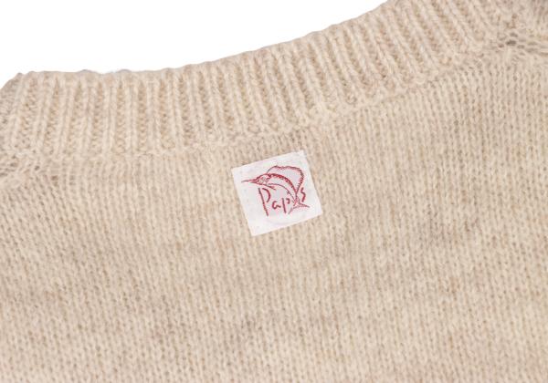 Papas Wool Stars & Stripes Knit Sweater White Size L