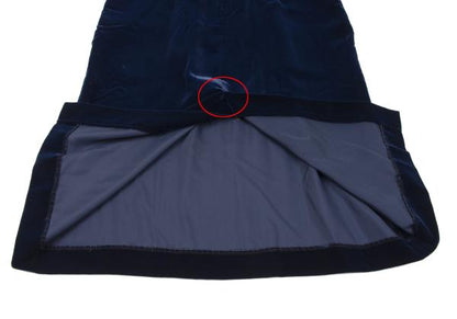 COMME des GARCONS Velour Round Collar Maxi Dress Blue Size S