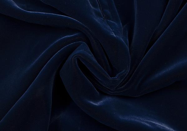 COMME des GARCONS Velour Round Collar Maxi Dress Blue Size S