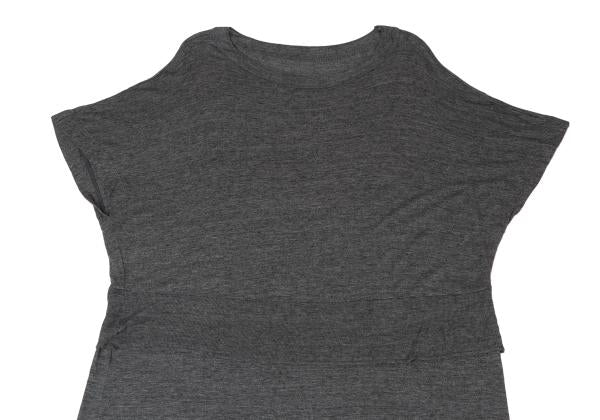 ISSEY MIYAKE HaaT Rayon Silk Layered 1/2 Dress Gray Size 2