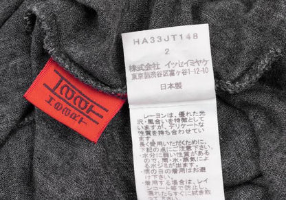 ISSEY MIYAKE HaaT Rayon Silk Layered 1/2 Dress Gray Size 2