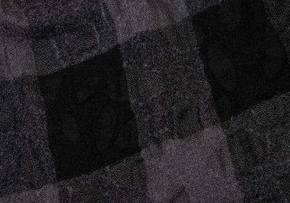 ISSEY MIYAKE HaaT Openwork Wool Check Skirt Black Size 2
