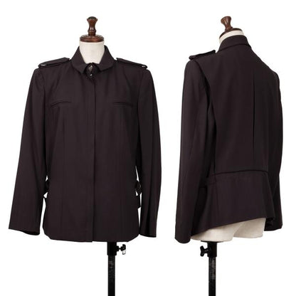 KENZO Wool Zip-Up Jacket Purple Size 42