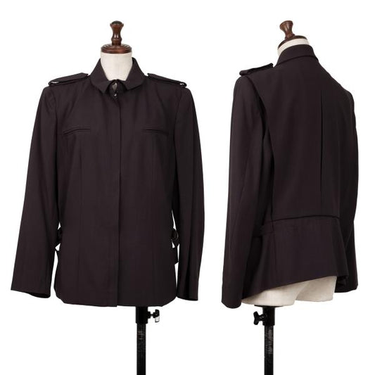KENZO Wool Zip-Up Jacket Purple Size 42