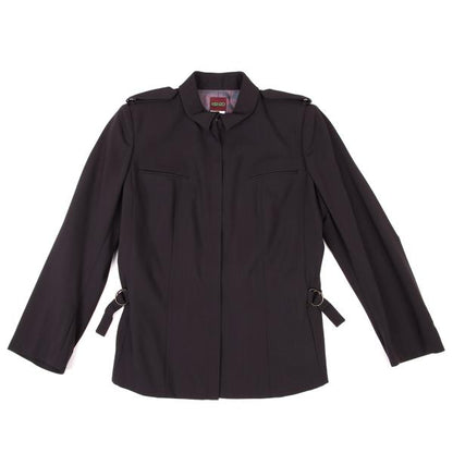 KENZO Wool Zip-Up Jacket Purple Size 42
