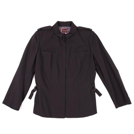 KENZO Wool Zip-Up Jacket Purple Size 42