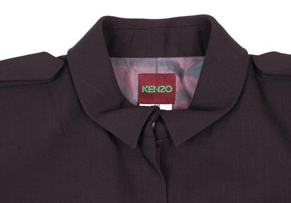 KENZO Wool Zip-Up Jacket Purple Size 42