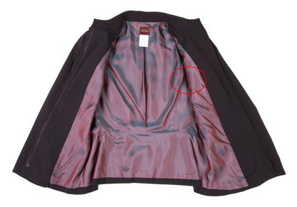 KENZO Wool Zip-Up Jacket Purple Size 42