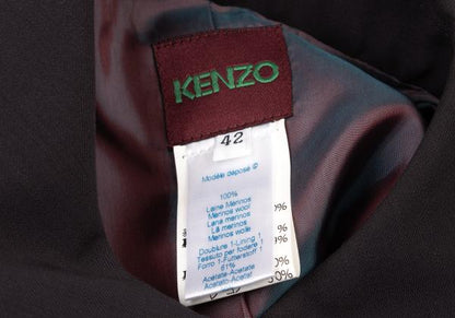 KENZO Wool Zip-Up Jacket Purple Size 42