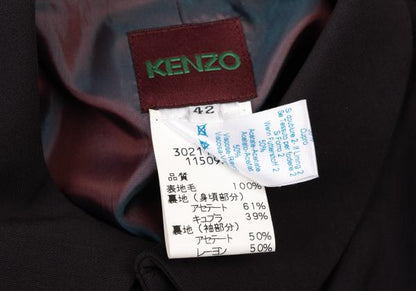KENZO Wool Zip-Up Jacket Purple Size 42
