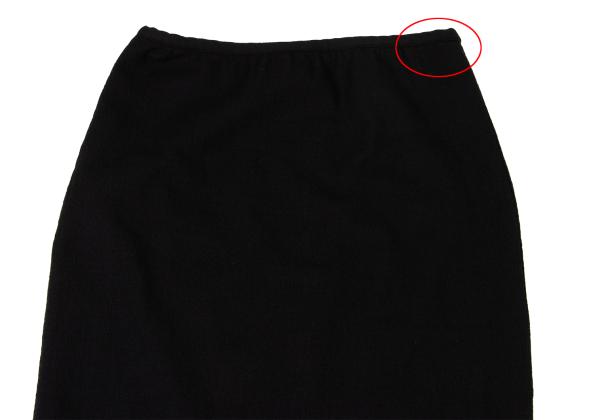 COMME des GARCONS Wool Stretch Layered Skirt Black Size S