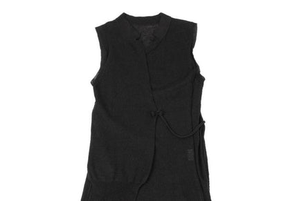 Yohji Yamamoto FEMME Silk Blend Panel Dress Black Size 2