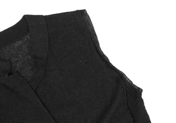 Yohji Yamamoto FEMME Silk Blend Panel Dress Black Size 2