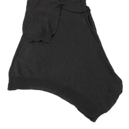 Yohji Yamamoto FEMME Silk Blend Panel Dress Black Size 2