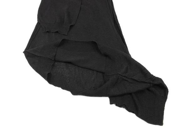 Yohji Yamamoto FEMME Silk Blend Panel Dress Black Size 2