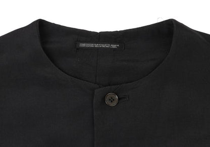 Y's Rayon No-Collar Jacket Black Size M