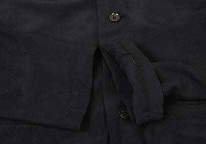 Y's Rayon No-Collar Jacket Black Size M