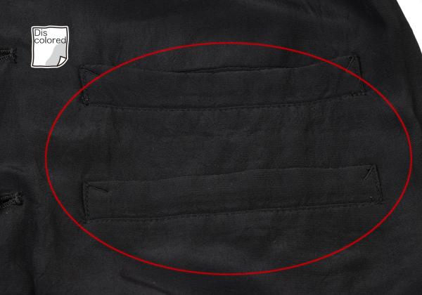Y's Rayon No-Collar Jacket Black Size M