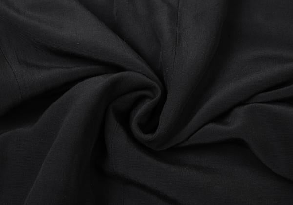 Y's Rayon No-Collar Jacket Black Size M
