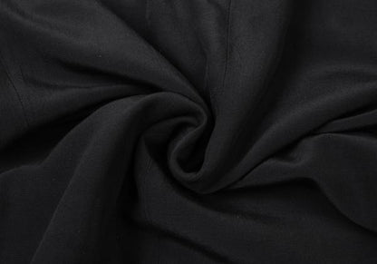 Y's Rayon No-Collar Jacket Black Size M