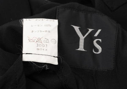 Y's Rayon No-Collar Jacket Black Size M