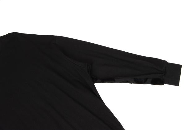 Y's Brushed Dot Wool Midi Dress Black Size 2