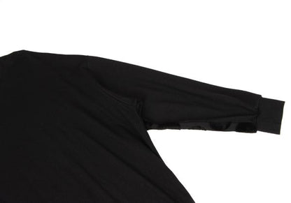 Y's Brushed Dot Wool Midi Dress Black Size 2