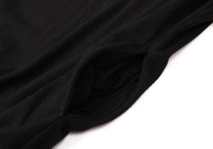 Y's Brushed Dot Wool Midi Dress Black Size 2
