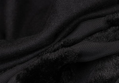 Y's Brushed Dot Wool Midi Dress Black Size 2