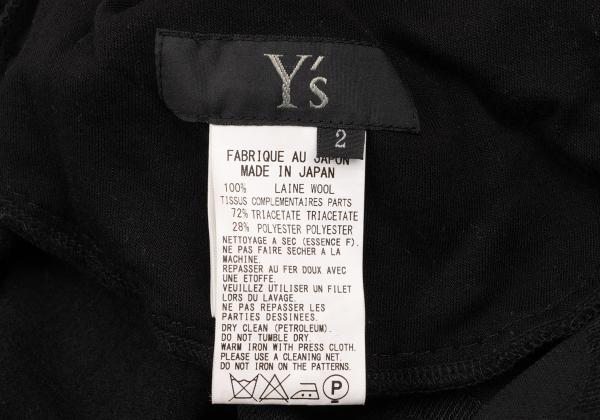 Y's Brushed Dot Wool Midi Dress Black Size 2