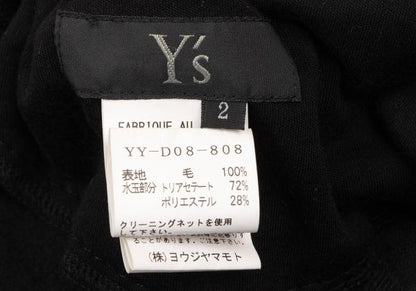 Y's Brushed Dot Wool Midi Dress Black Size 2