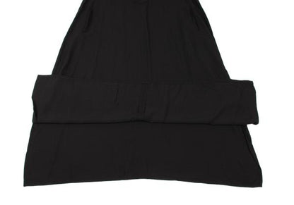 Y's Half-Zip Hooded Sleeveless Midi Dress Black Size 2